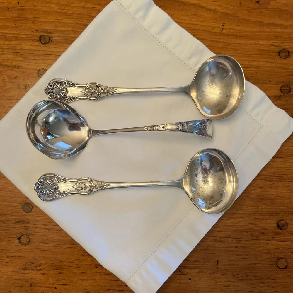 Silver Ladles - Set of Three